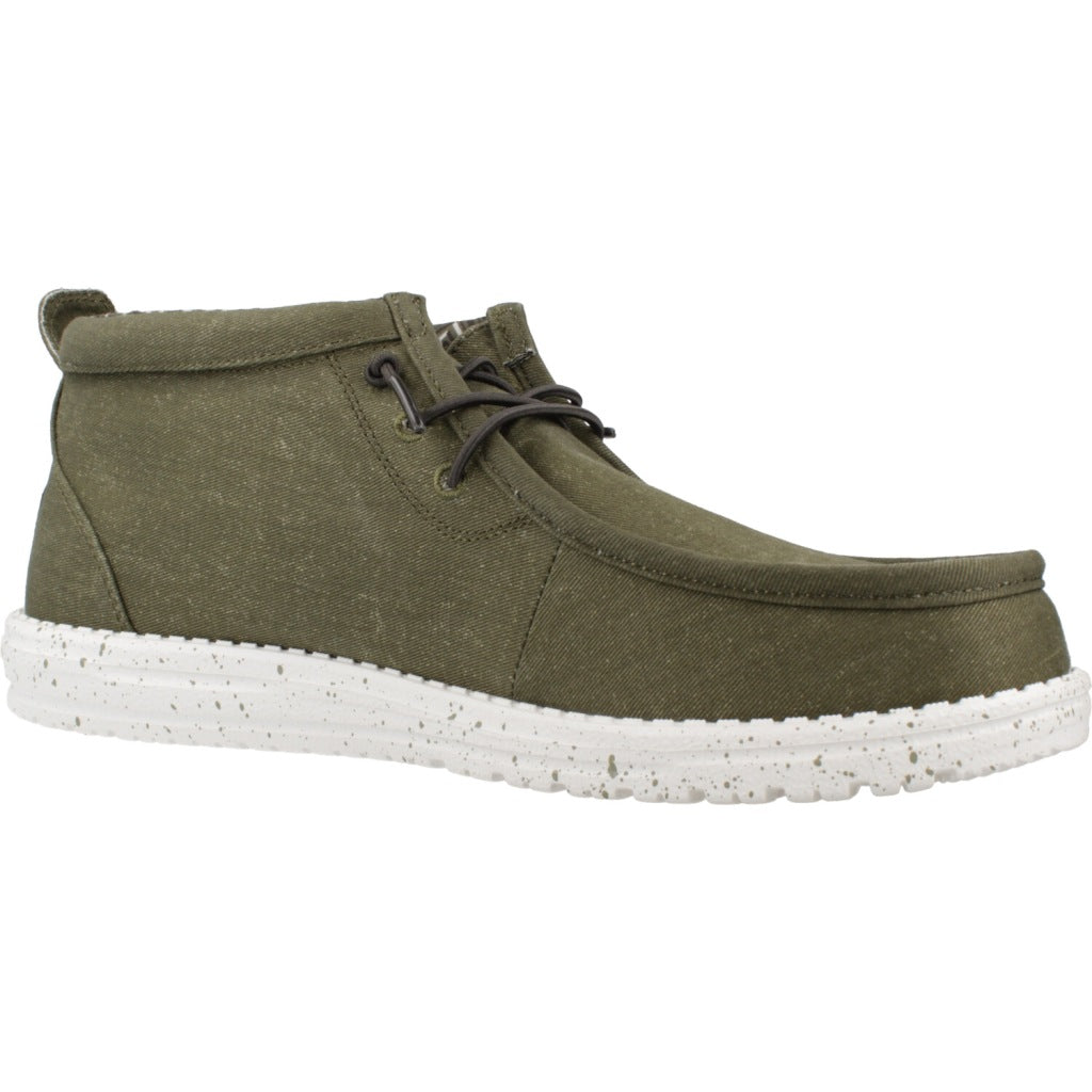 HEY DUDE WALLY MID CANVAS en color VERDE  (5)