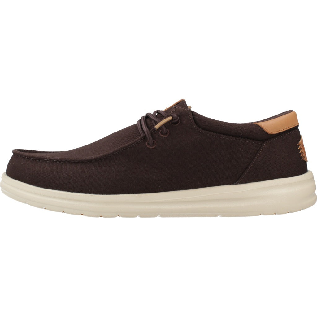 HEY DUDE PAUL CANVAS en color MARRON  (2)