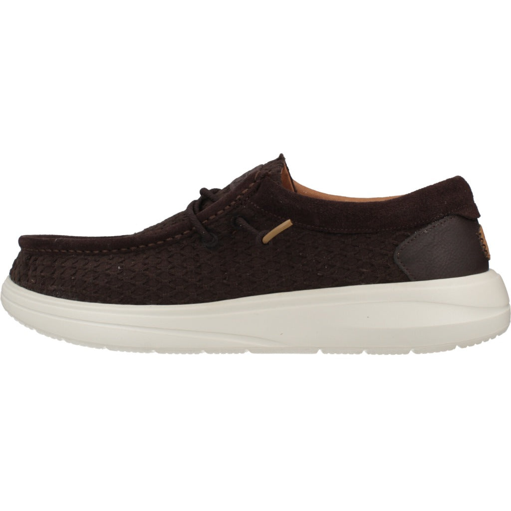 HEY DUDE WALLY COMF WOVEN en color MARRON  (2)