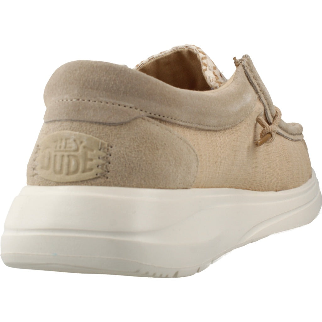 HEY DUDE WALLY COMF WOVEN en color BEIS  (3)