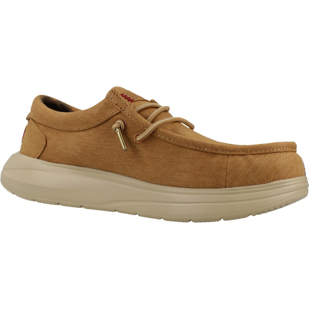 HEY DUDE WALLY COMF WORN TWILL en color MARRON  (5)
