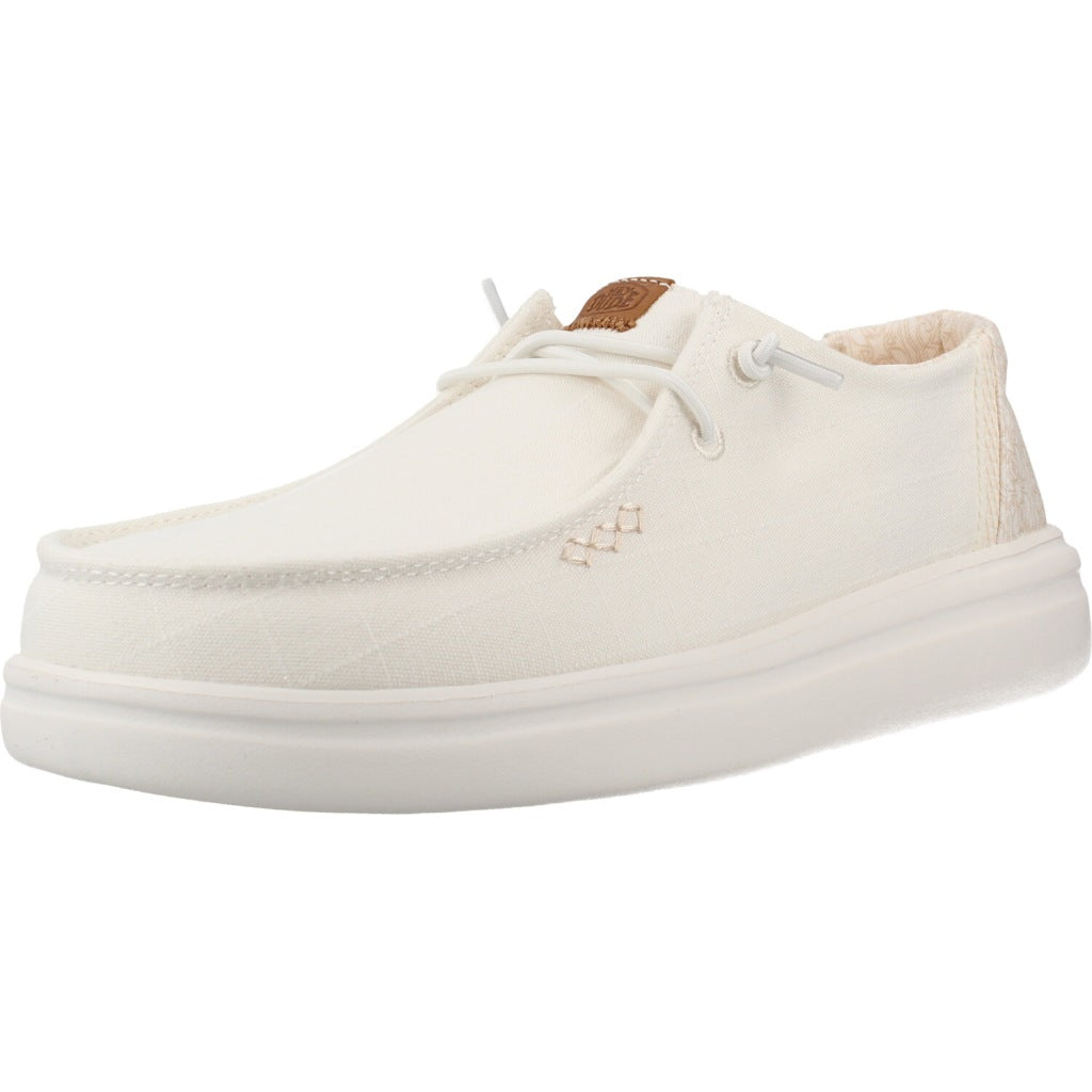 HEY DUDE WENDY RISE CHAMBRAY GRID en color BLANCO  (1)