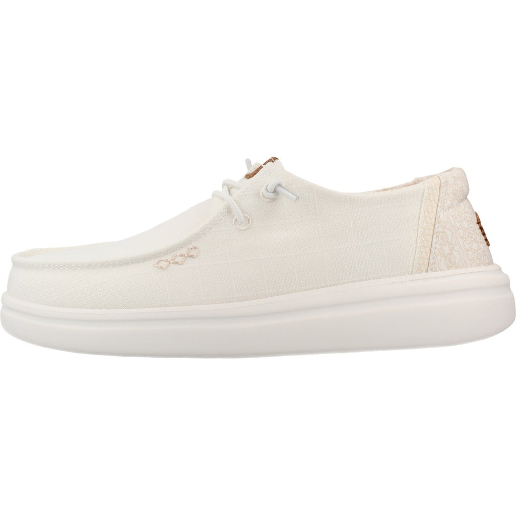 HEY DUDE WENDY RISE CHAMBRAY GRID en color BLANCO  (2)