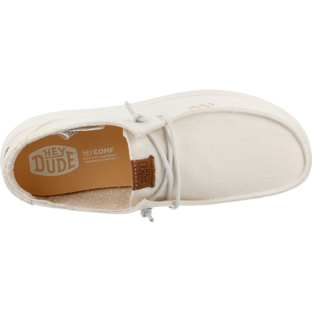 HEY DUDE WENDY RISE CHAMBRAY GRID en color BLANCO  (6)