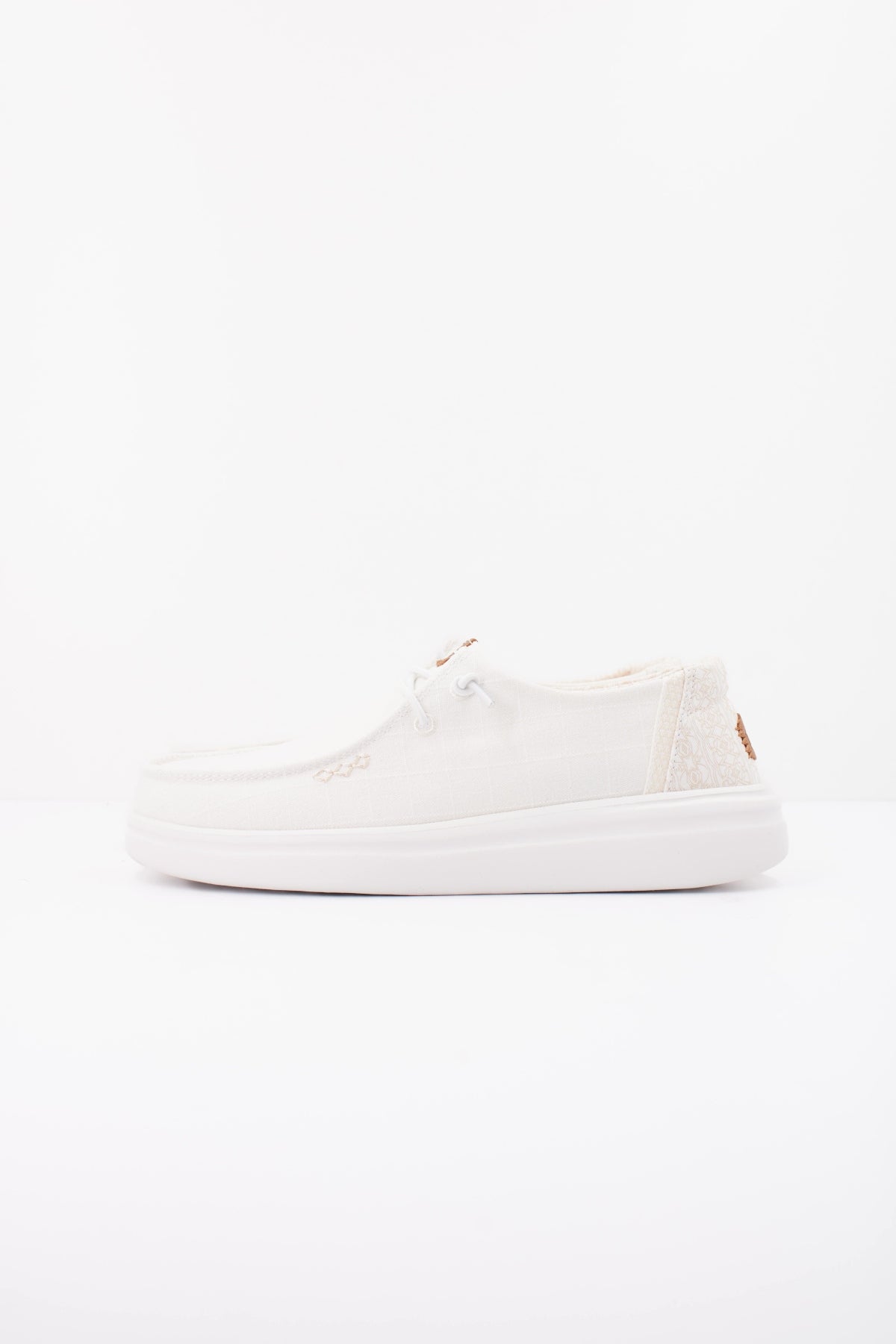 HEY DUDE WENDY RISE CHAMBRAY GRID en color BLANCO  (1)