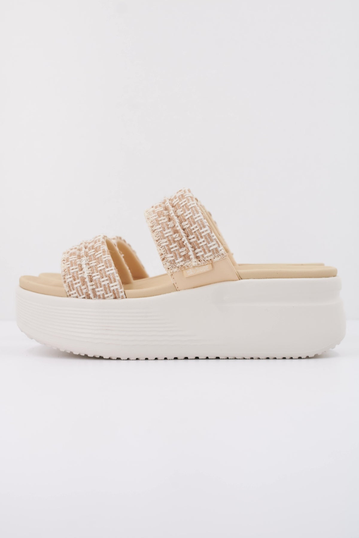 HEY DUDE AUSTIN SLIDE WOVEN BOULDER en color BEIS  (1)