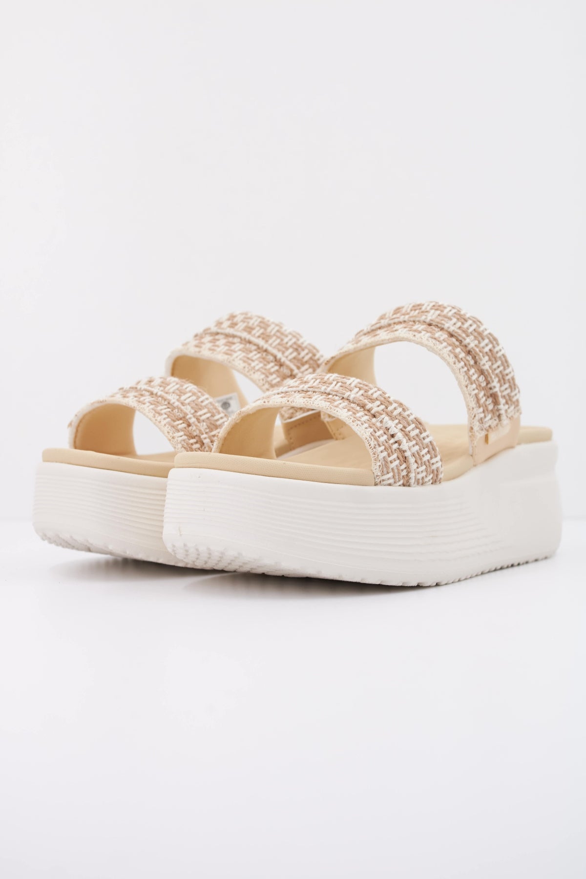 HEY DUDE AUSTIN SLIDE WOVEN BOULDER en color BEIS  (2)