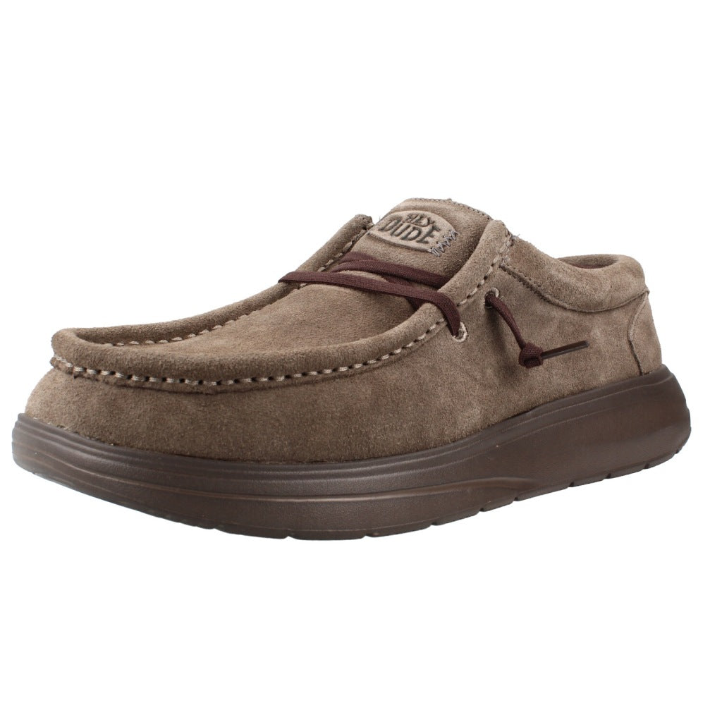HEY DUDE HD WALLY X SUEDE en color MARRON  (1)