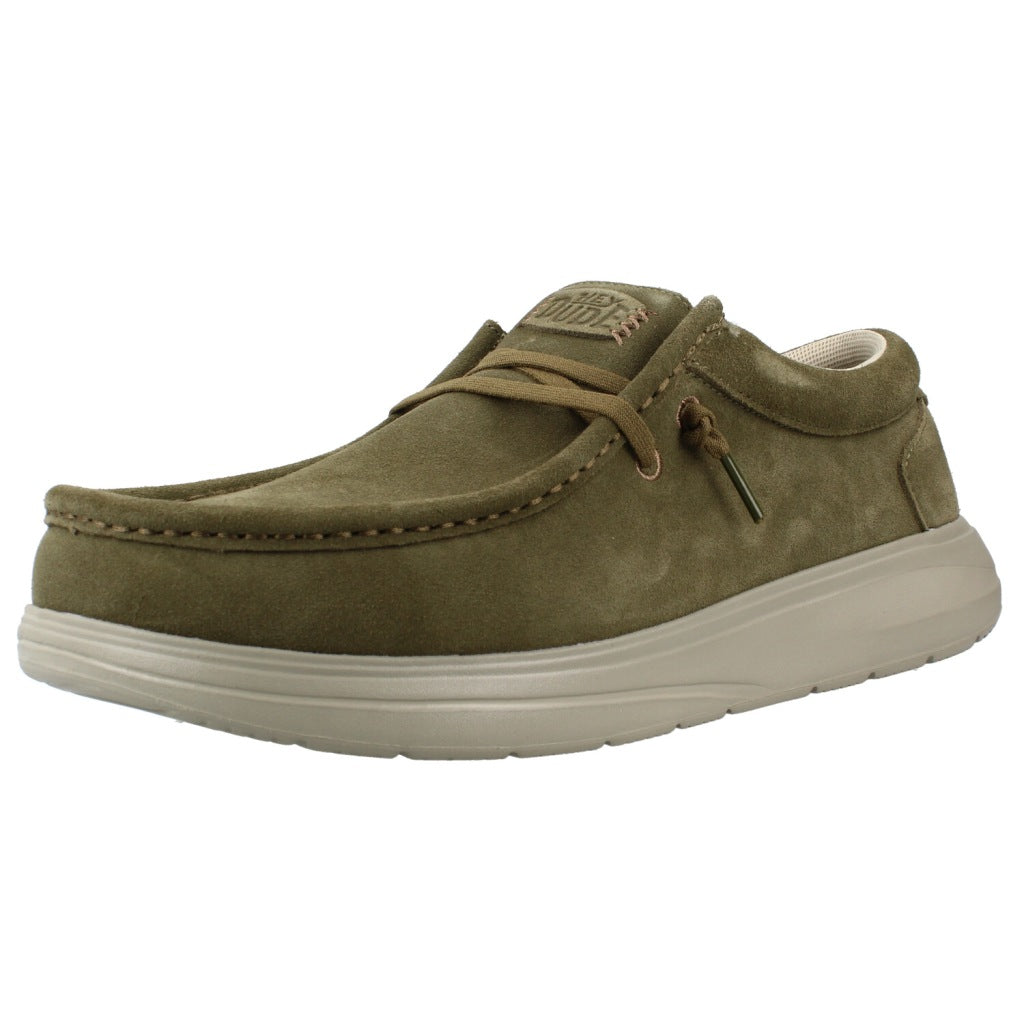 HEY DUDE HD WALLY X SUEDE en color VERDE  (1)