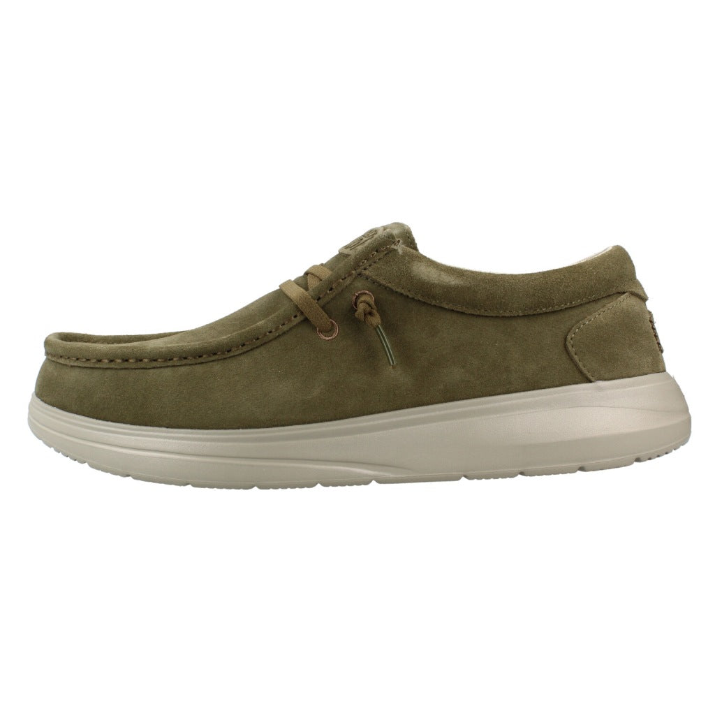 HEY DUDE HD WALLY X SUEDE en color VERDE  (2)