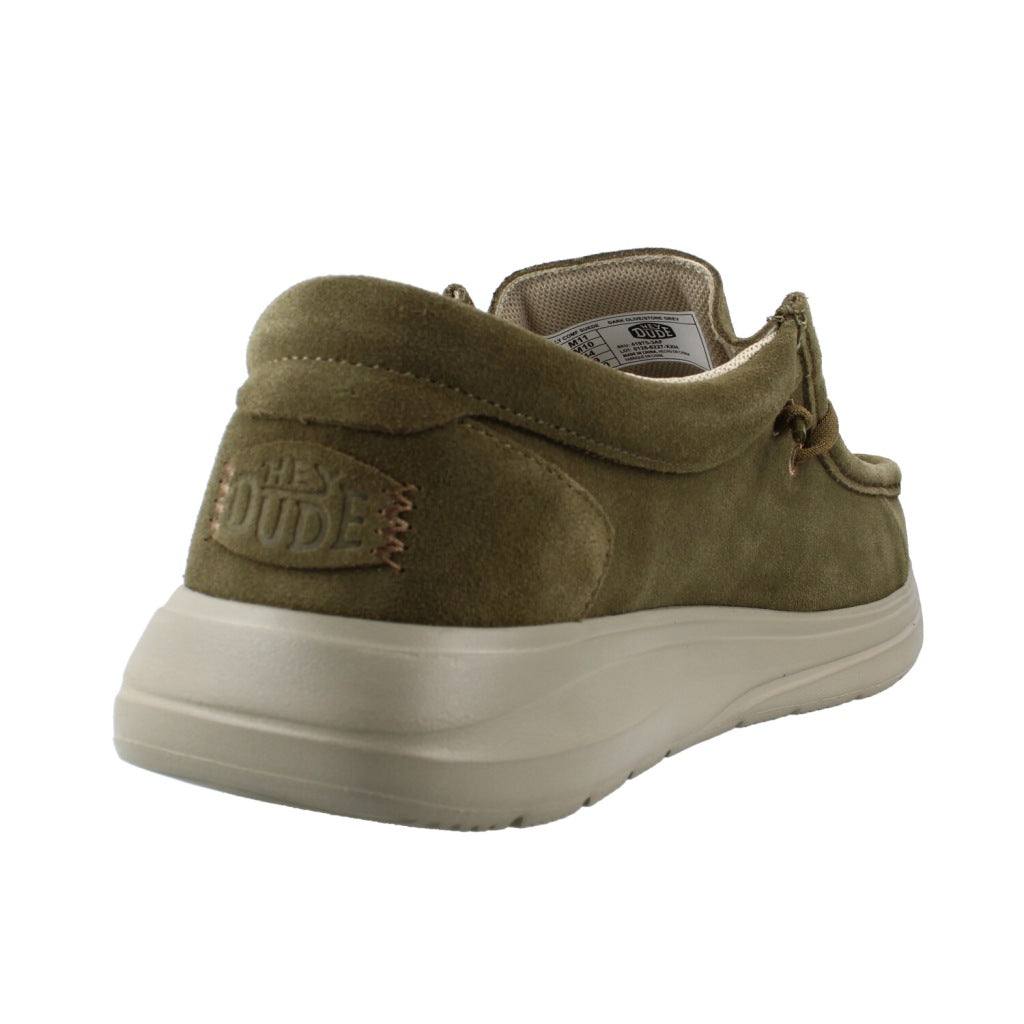 HEY DUDE HD WALLY X SUEDE en color VERDE  (3)
