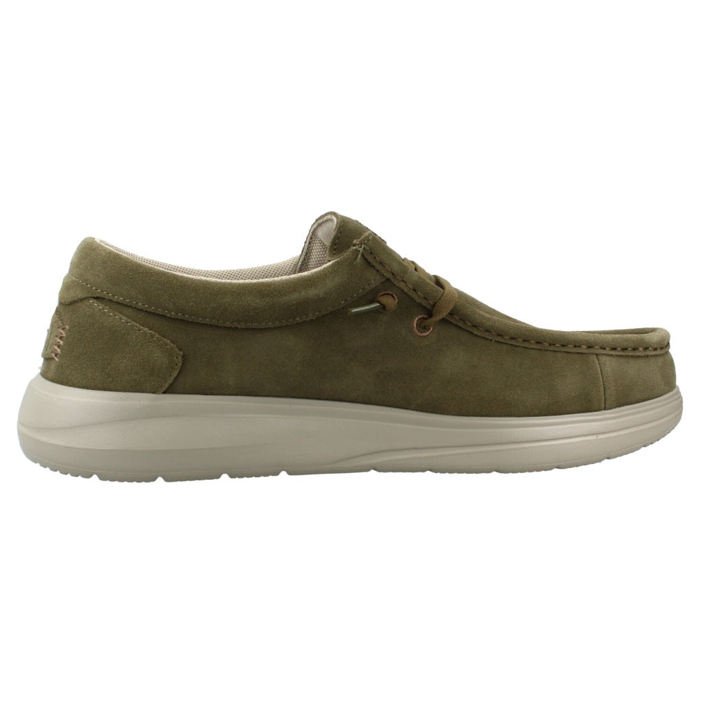 HEY DUDE HD WALLY X SUEDE en color VERDE  (4)