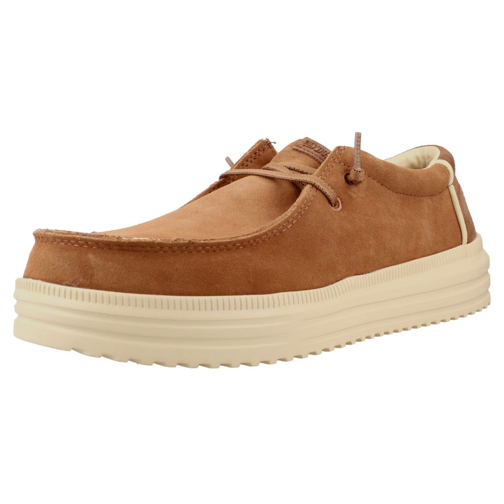 HEY DUDE HD REV SUEDE en color MARRON CLARO  (1)
