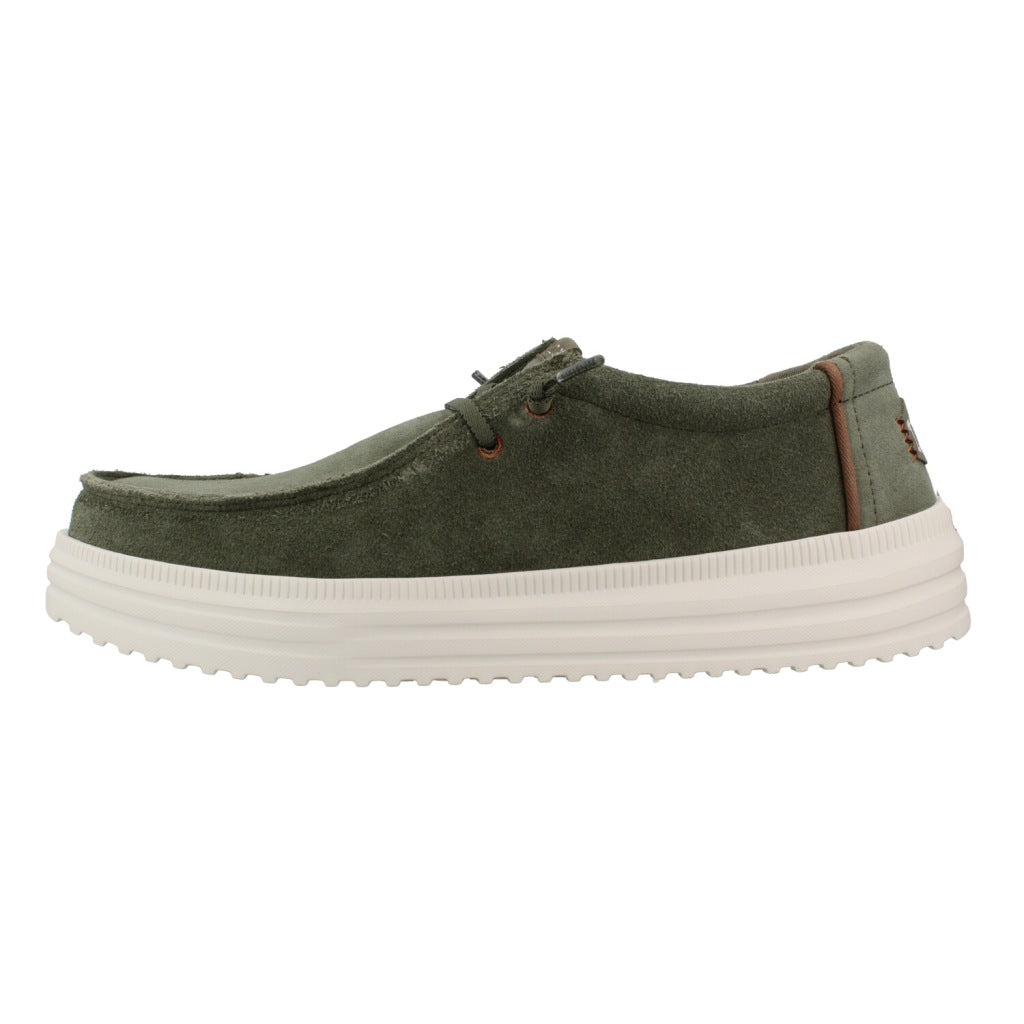 HEY DUDE HD REV SUEDE en color VERDE  (2)