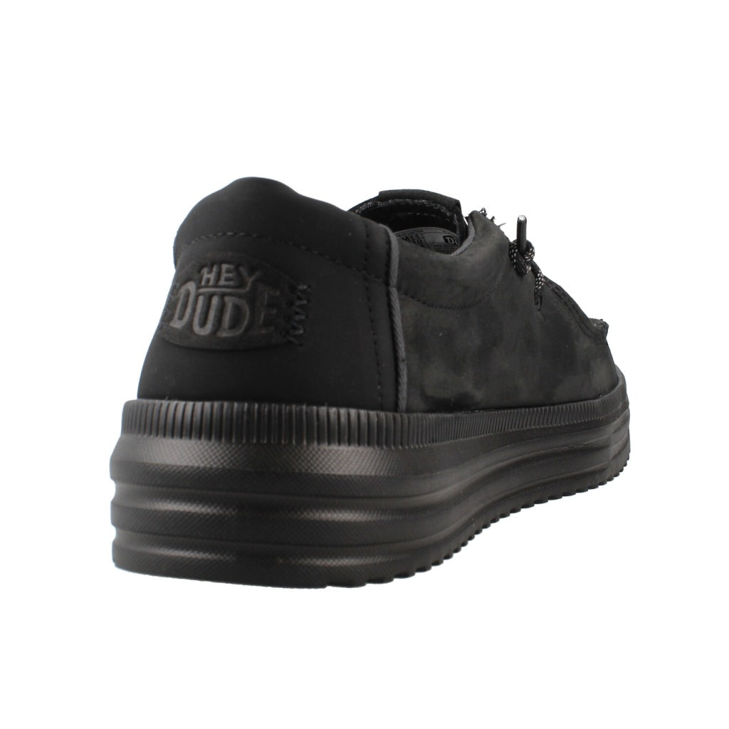 HEY DUDE HD REV TUMBLED LEATHER en color NEGRO  (3)