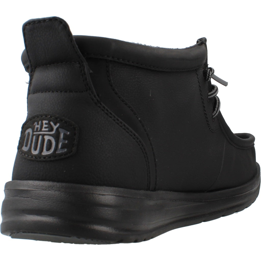 HEY DUDE HD WALLY MID GRIPR CLASSIC, en color NEGRO  (3)