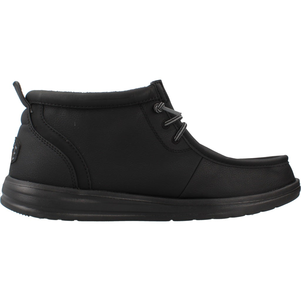 HEY DUDE HD WALLY MID GRIPR CLASSIC, en color NEGRO  (4)