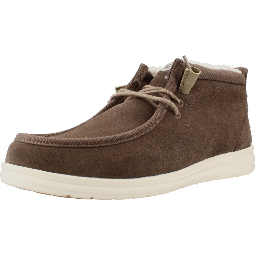 HEY DUDE HD WALLY MID GRIPR WARMTH en color MARRON  (1)