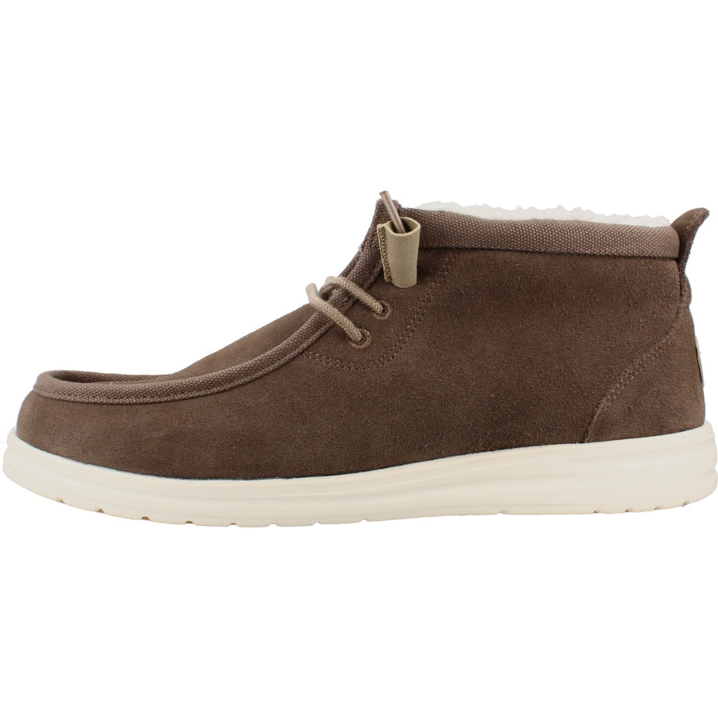 HEY DUDE HD WALLY MID GRIPR WARMTH en color MARRON  (2)