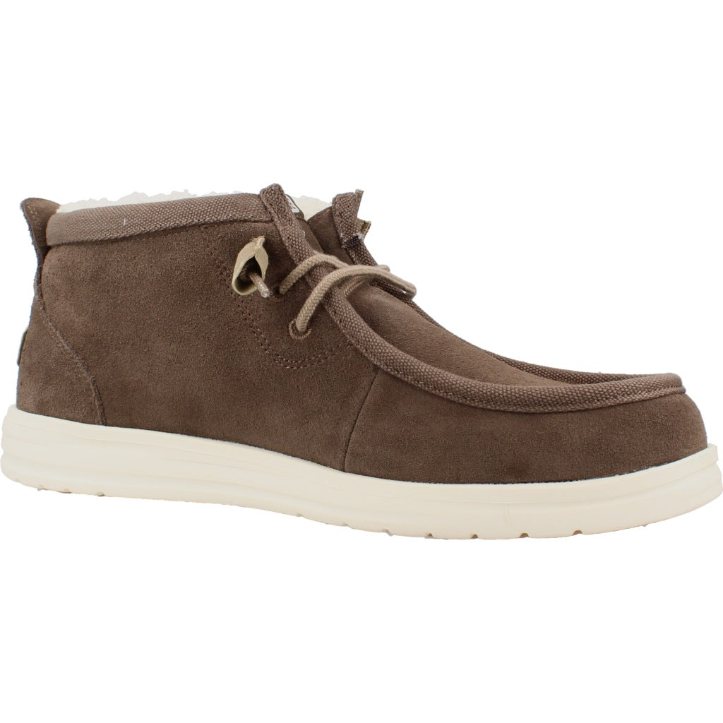 HEY DUDE HD WALLY MID GRIPR WARMTH en color MARRON  (5)