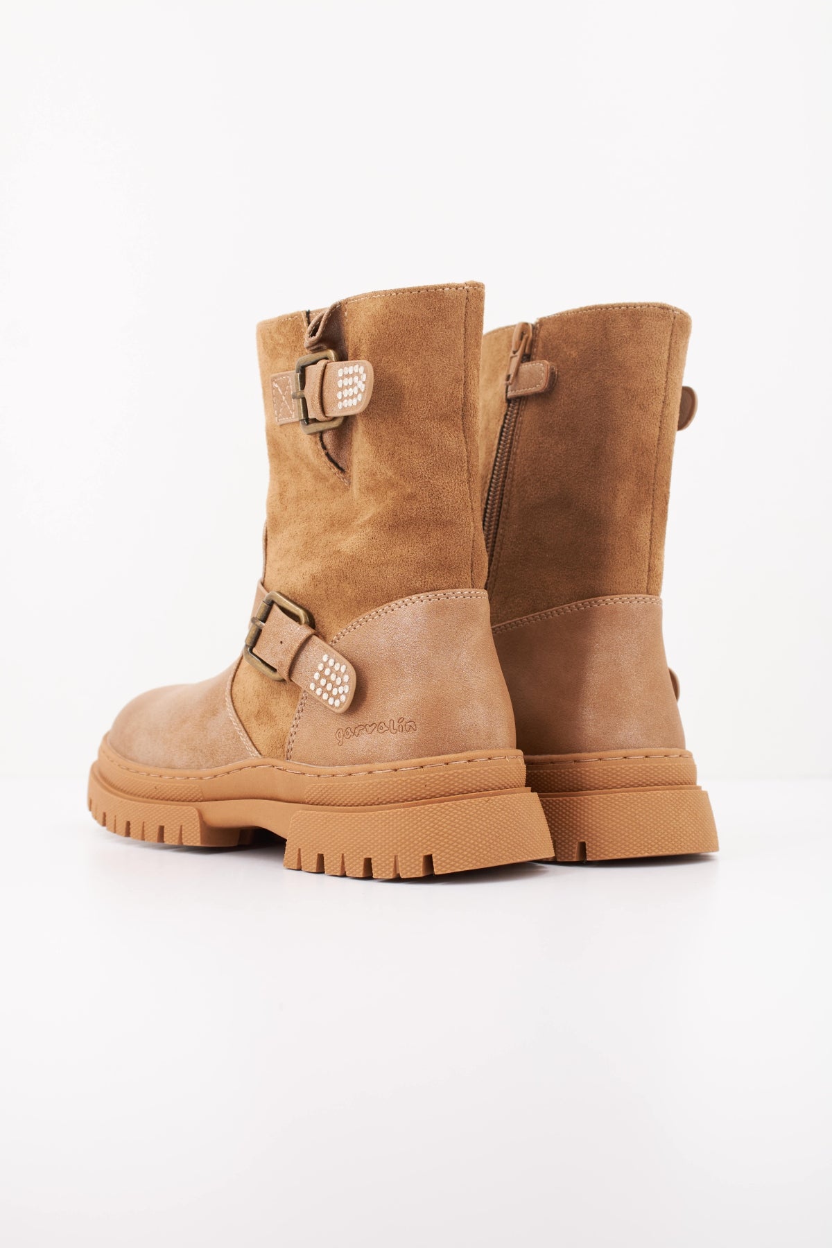 GARVALIN BOTA HEBILLAS en color MARRON CLARO  (4)