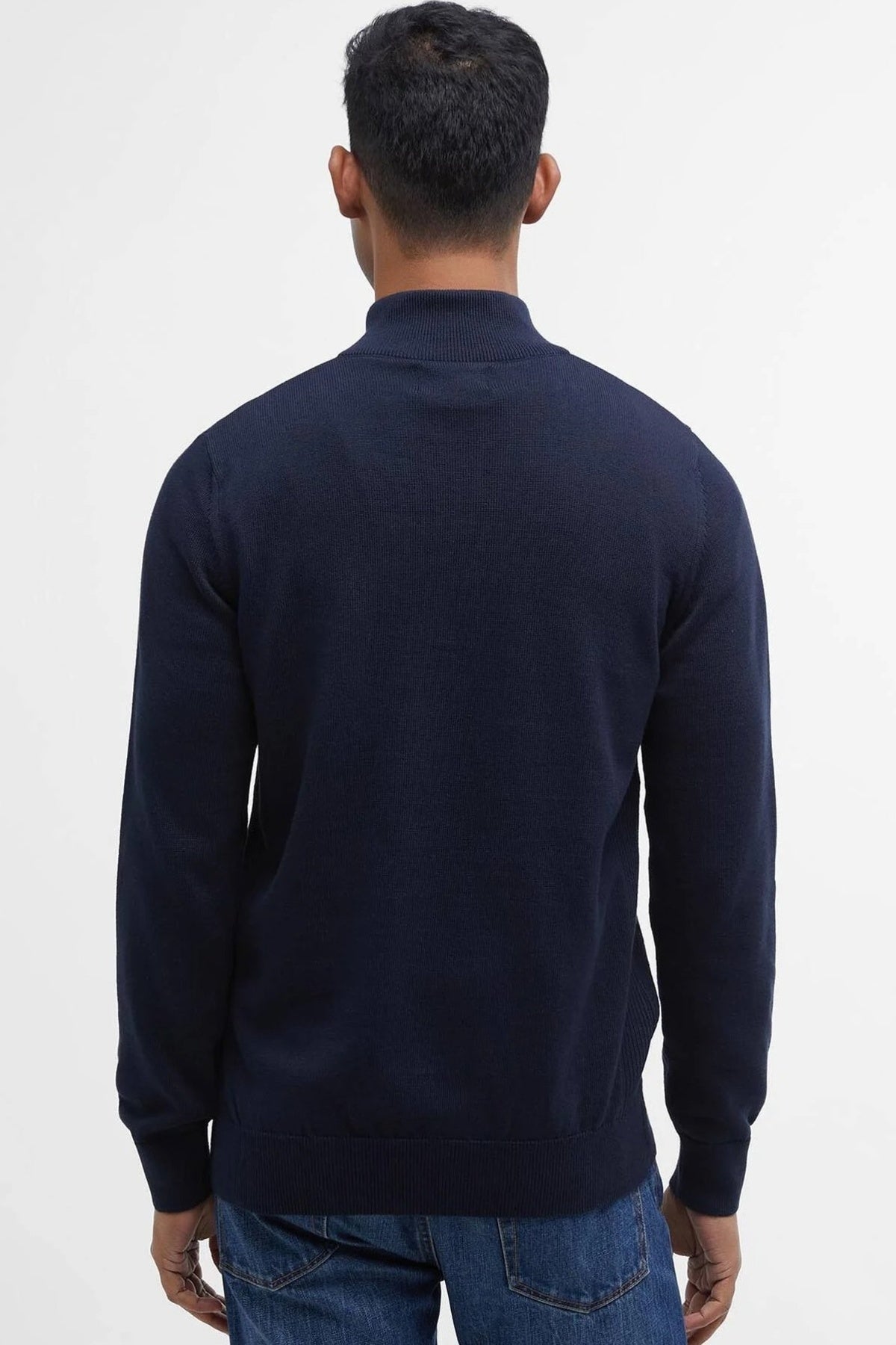 BARBOUR MKNNY COTTON HALF KNITTED en color AZUL  (2)