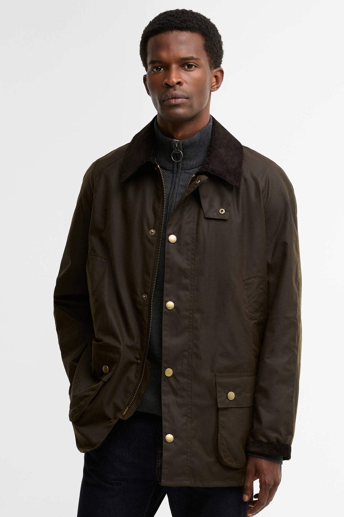 BARBOUR MWXOL ASHBY WAX JACKET en color MARRON  (1)