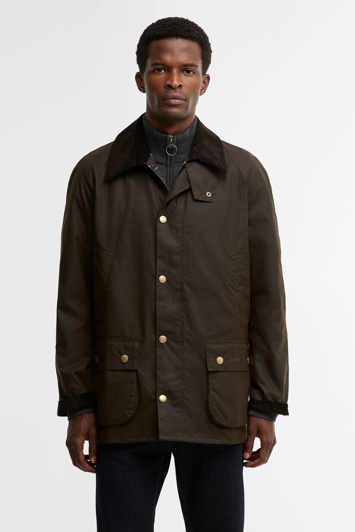 BARBOUR MWXOL ASHBY WAX JACKET en color MARRON  (3)