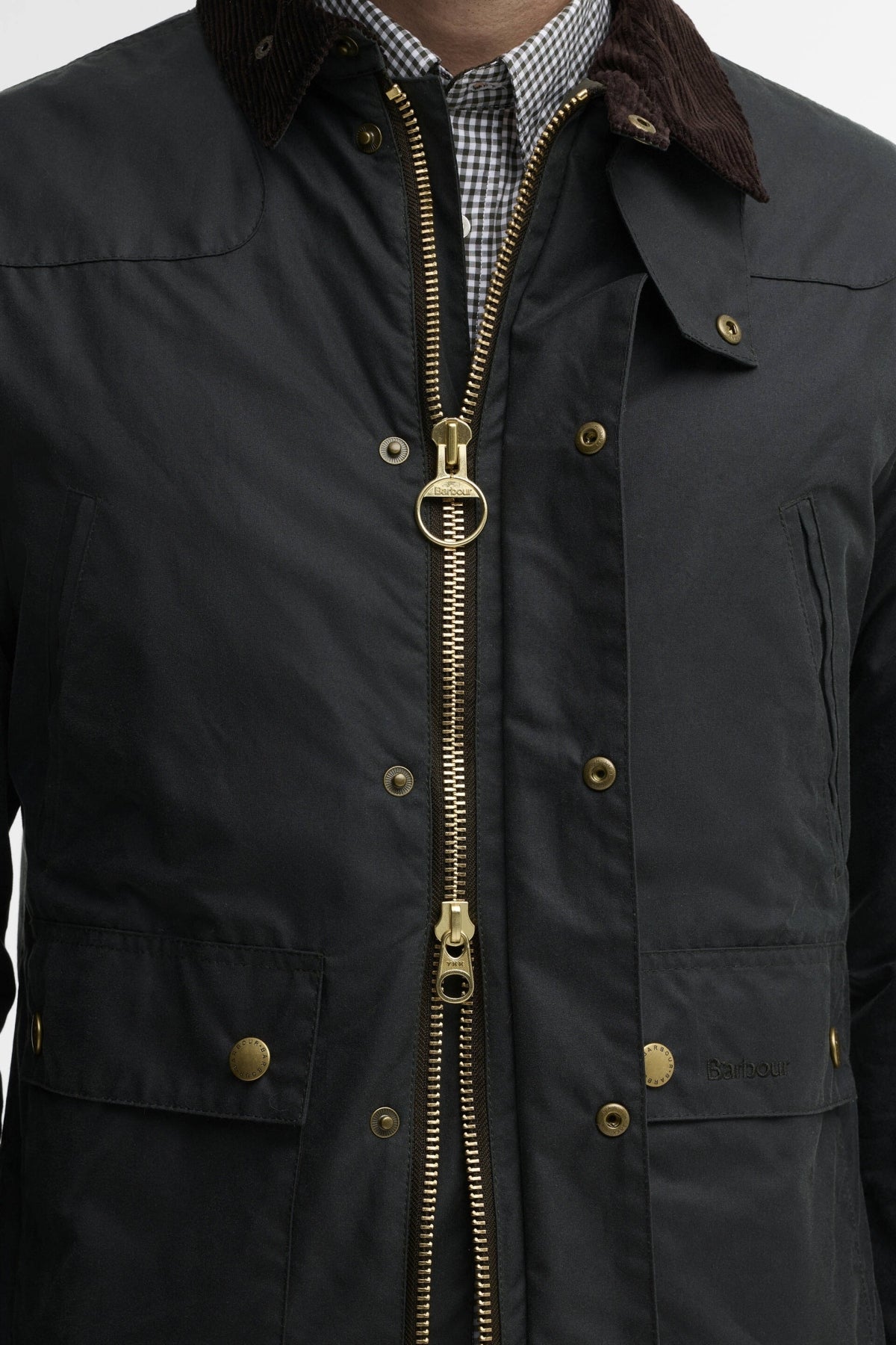 BARBOUR MWXSG REELIN WAX JACKET en color AZUL  (4)