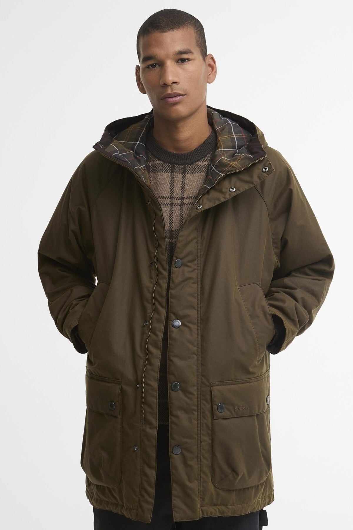 BARBOUR MWXBR BEDALE WAX PARKA en color VERDE  (1)