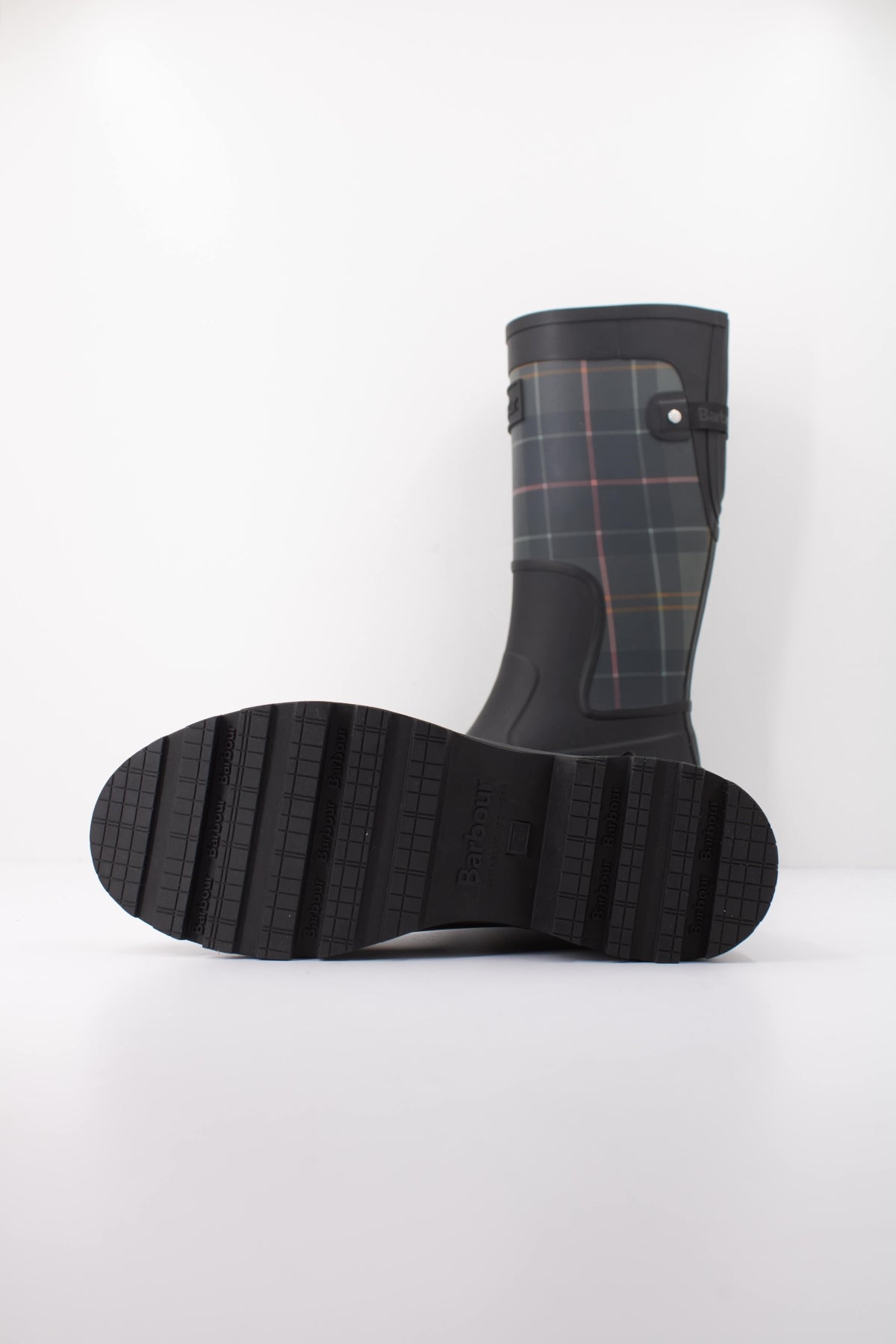 BARBOUR DENA TARTAN WELLINGTON LRFBK en color NEGRO  (5)