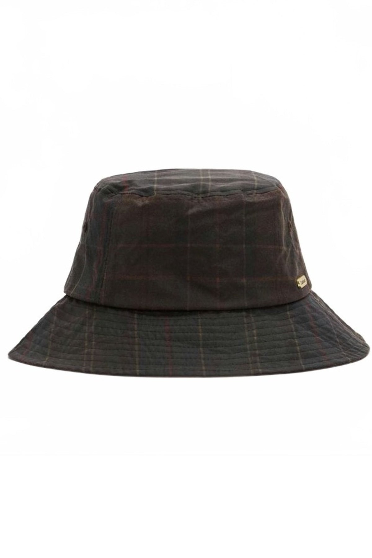 BARBOUR HAZELWOOD WAXED BUCKET HAT LHATN en color MARRON  (2)