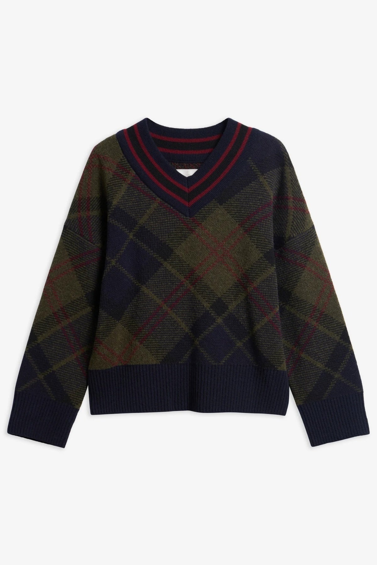 BARBOUR SHAE V-NECK TARTAN JUMPER LKNTN en color MULTICOLOR  (3)