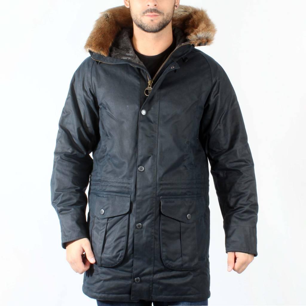 BARBOUR GISBURNE WAX MWXNY en color AZUL  (2)
