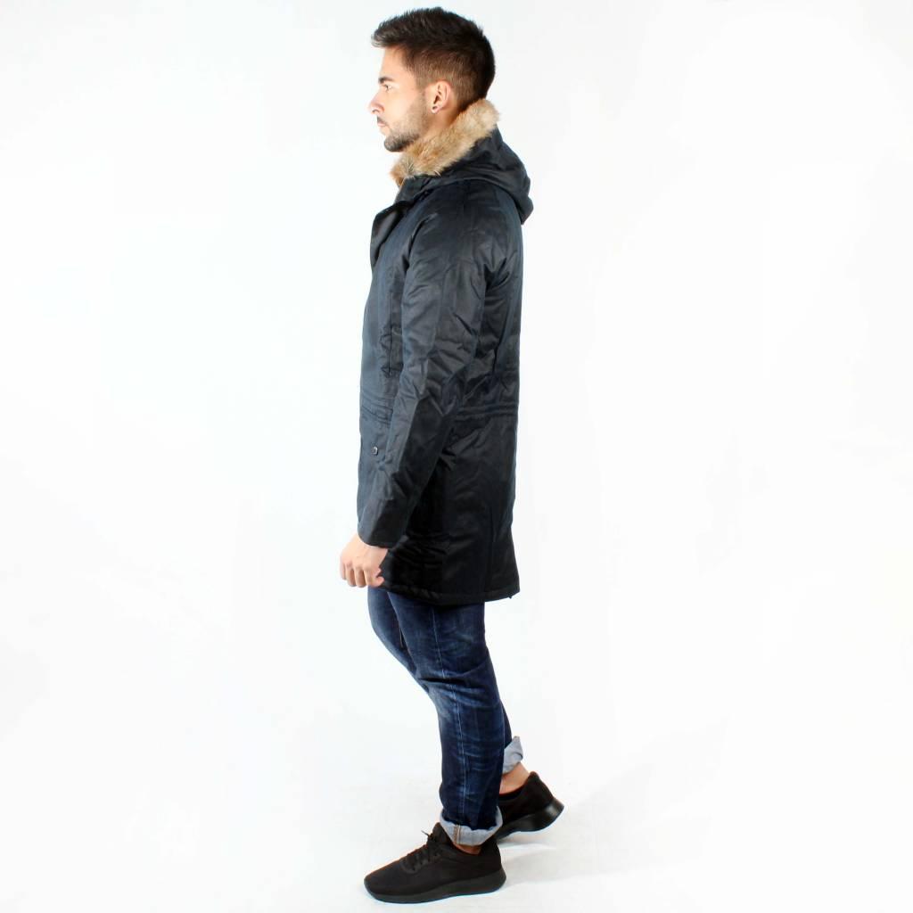 BARBOUR GISBURNE WAX MWXNY en color AZUL  (3)