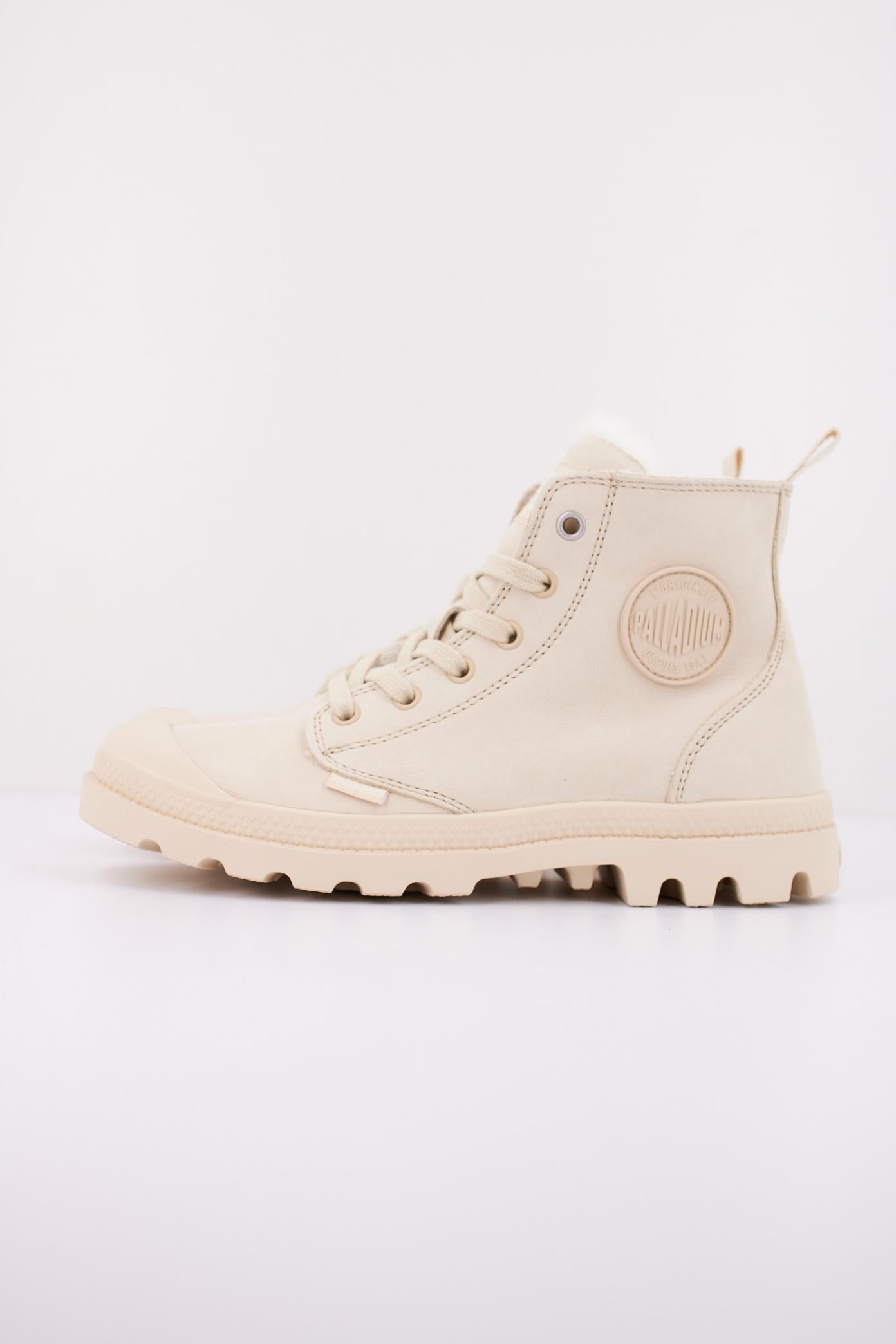 PALLADIUM PAMPA HI ZIP WL en color BEIS  (1)