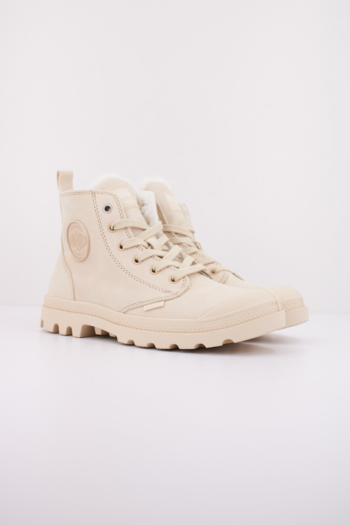 PALLADIUM PAMPA HI ZIP WL en color BEIS  (2)
