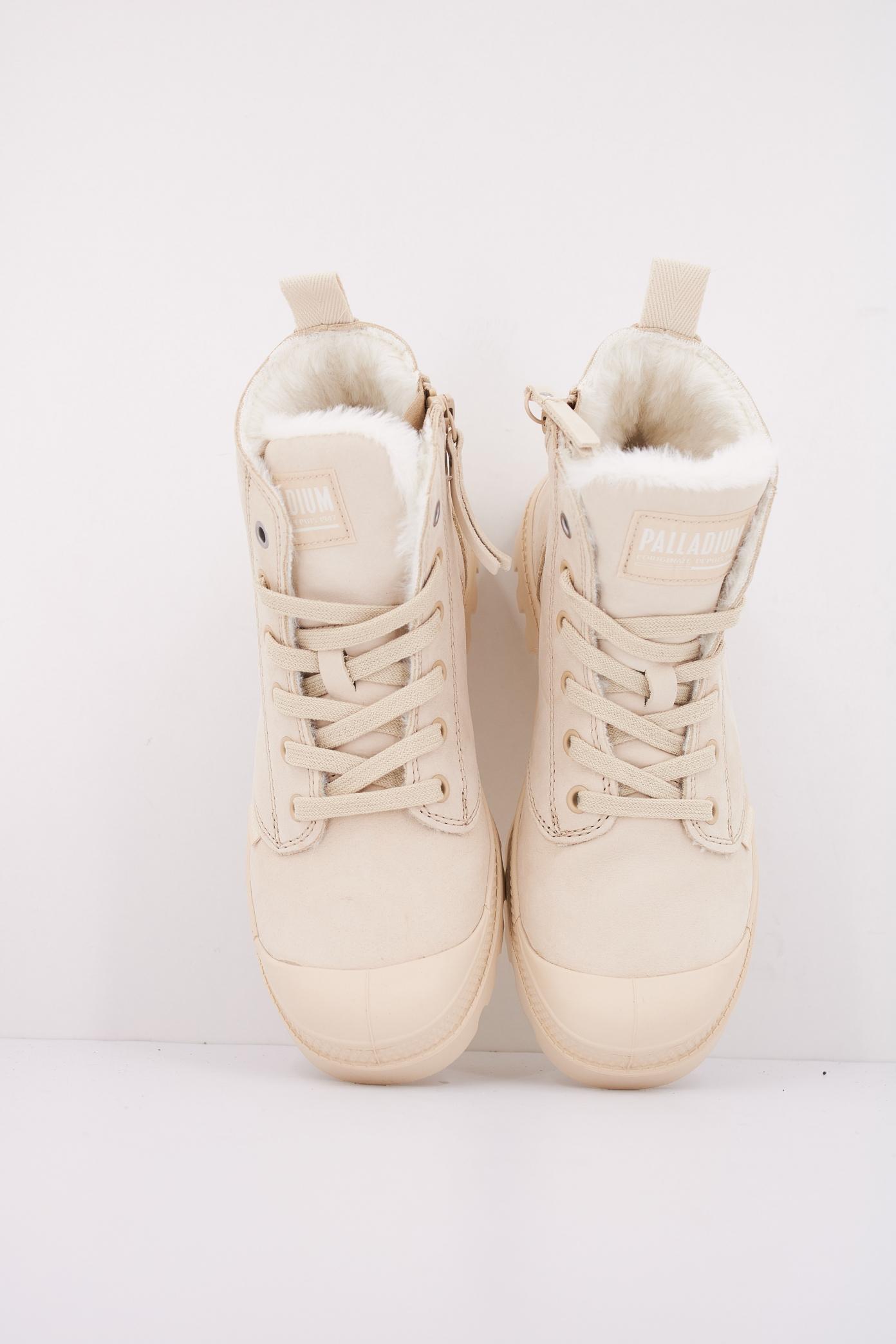 PALLADIUM PAMPA HI ZIP WL en color BEIS  (3)
