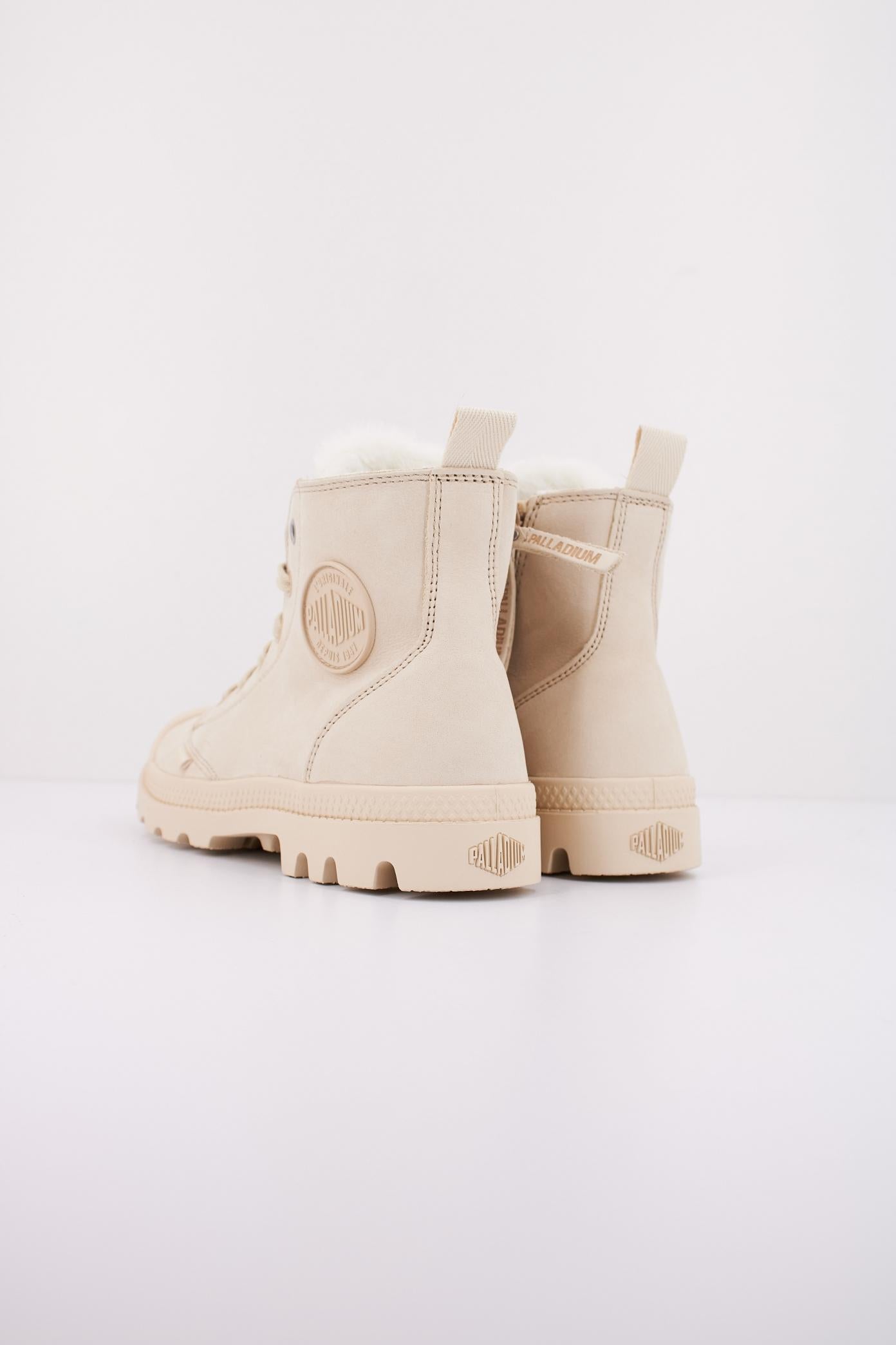 PALLADIUM PAMPA HI ZIP WL en color BEIS  (4)