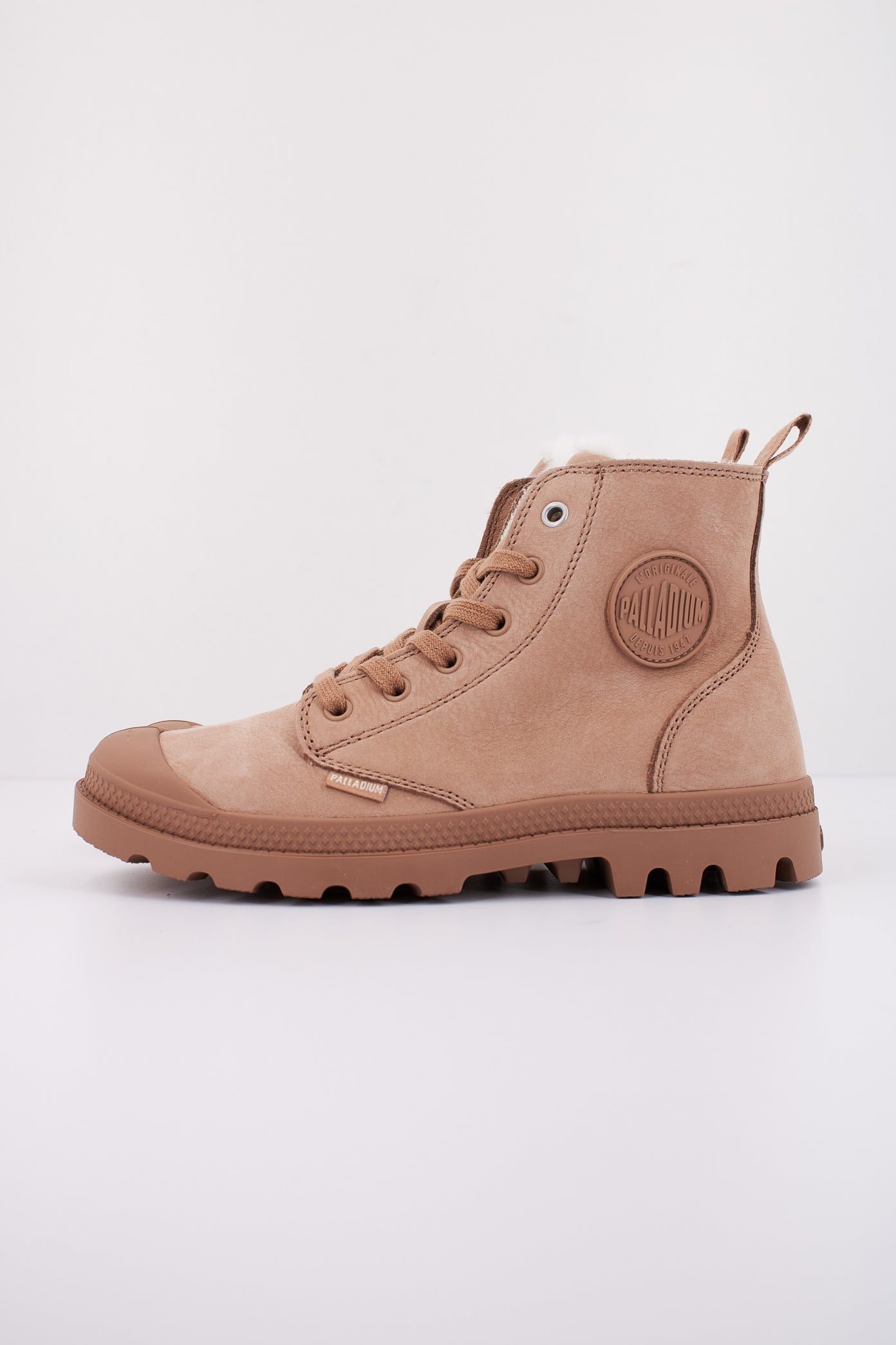PALLADIUM PAMPA HI ZIP WL en color NUDE  (1)
