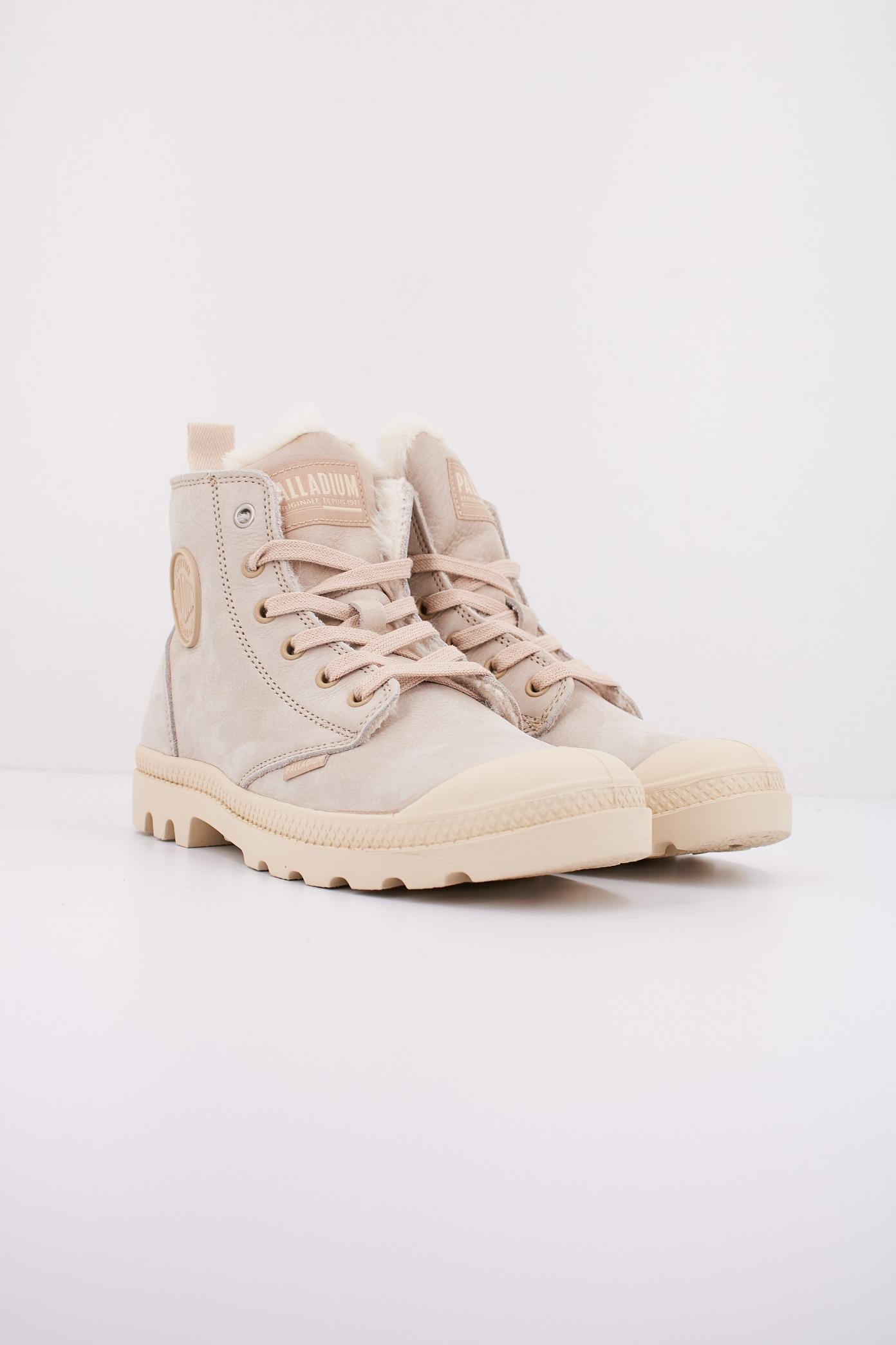 PALLADIUM PAMPA HI ZIP WL en color MARRON CLARO  (2)