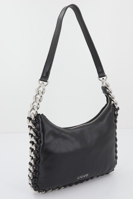 LIU-JO AA E HOBO BAG en color NEGRO  (3)