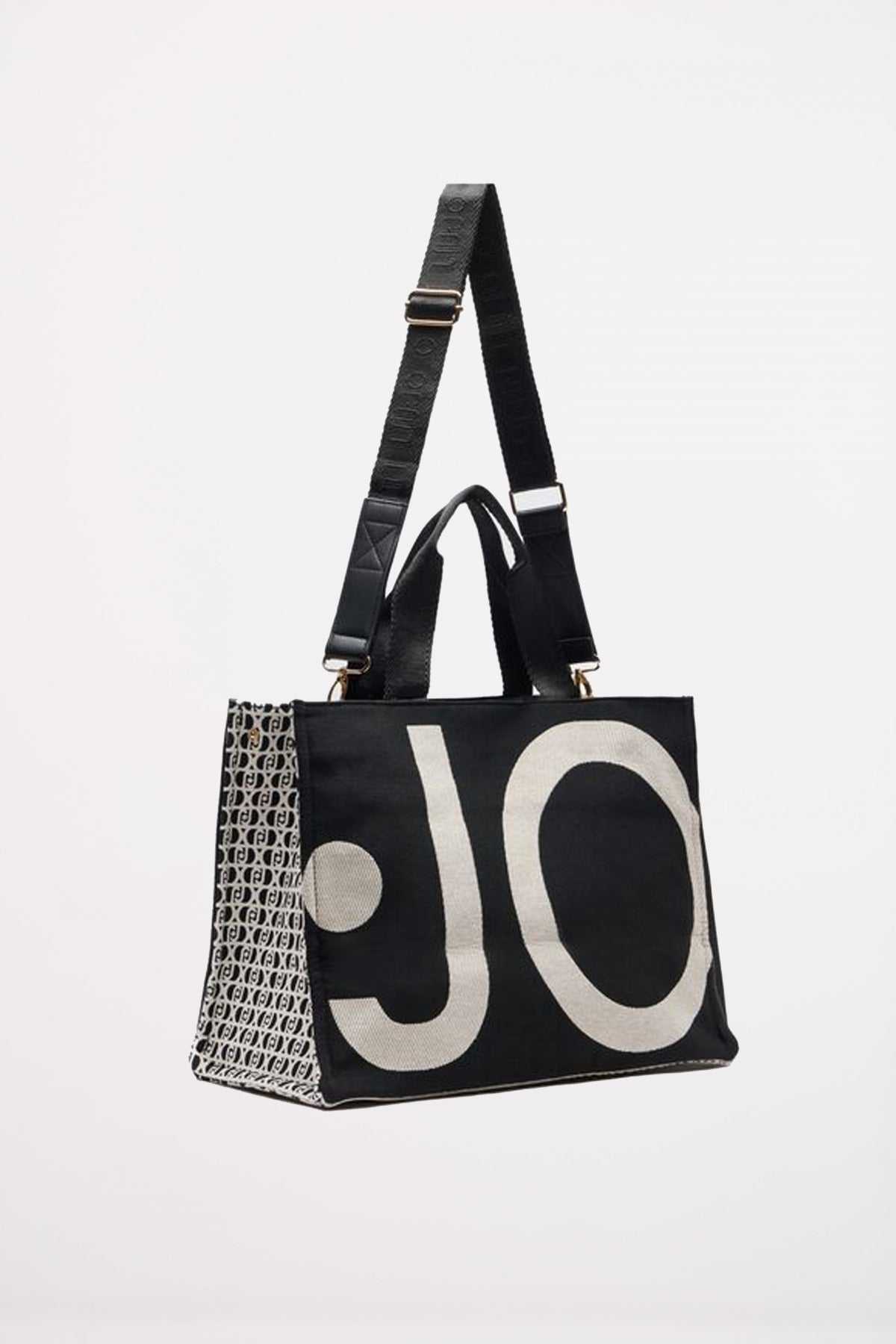 LIU-JO TOTE MONOGRAM JACQUA en color NEGRO  (3)