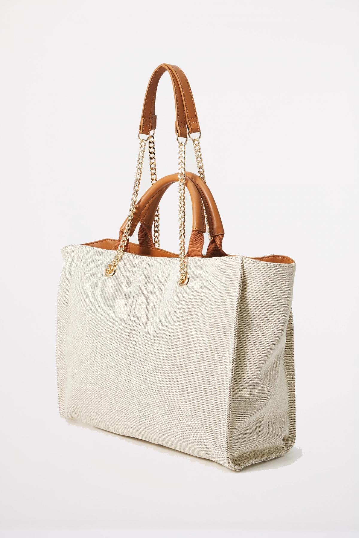 LIU-JO ECS L TOTE en color MARRON CLARO  (2)