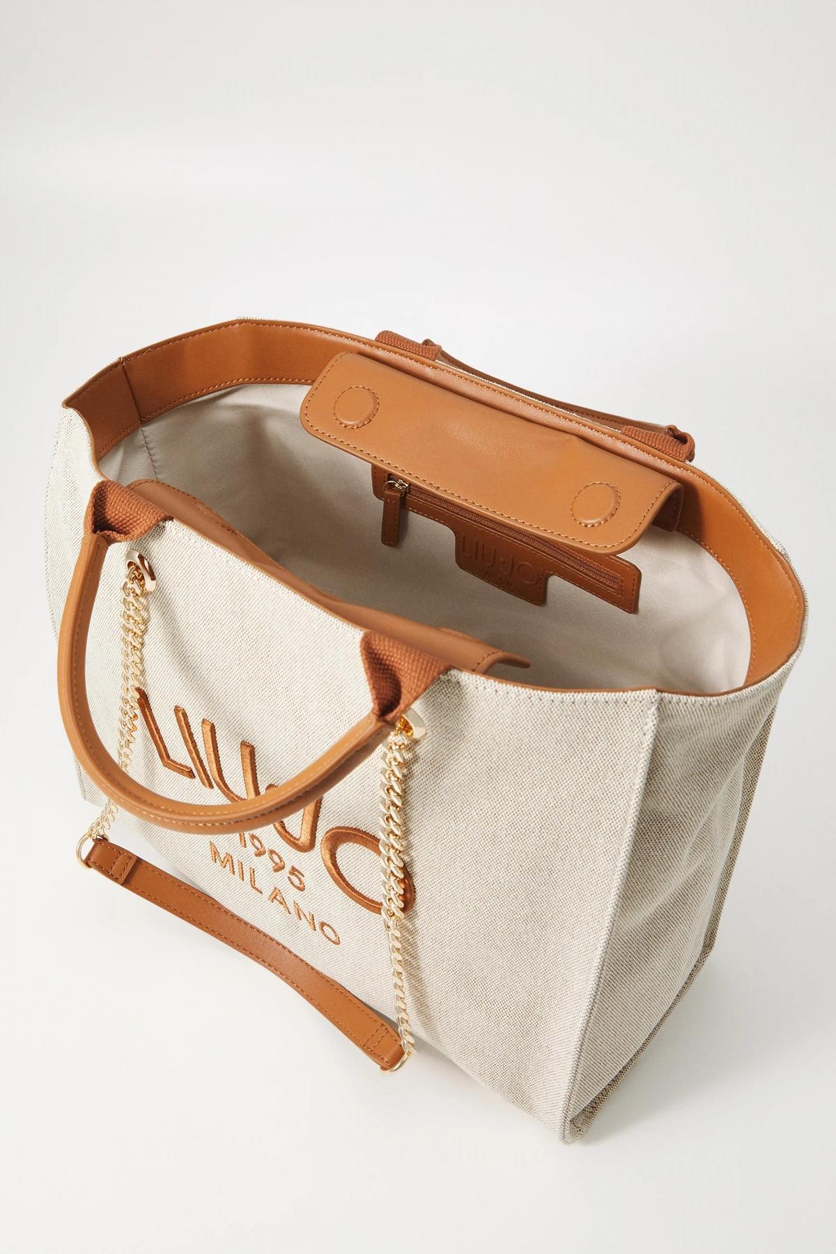 LIU-JO ECS L TOTE en color MARRON CLARO  (3)