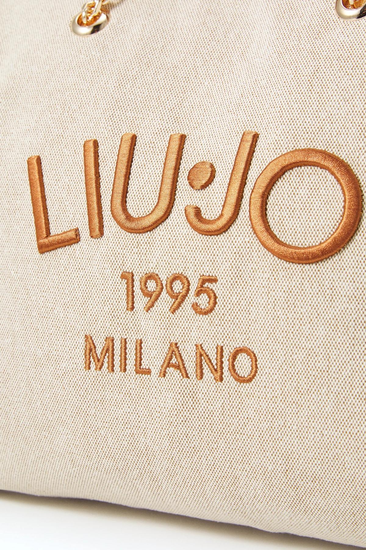 LIU-JO ECS L TOTE en color MARRON CLARO  (4)