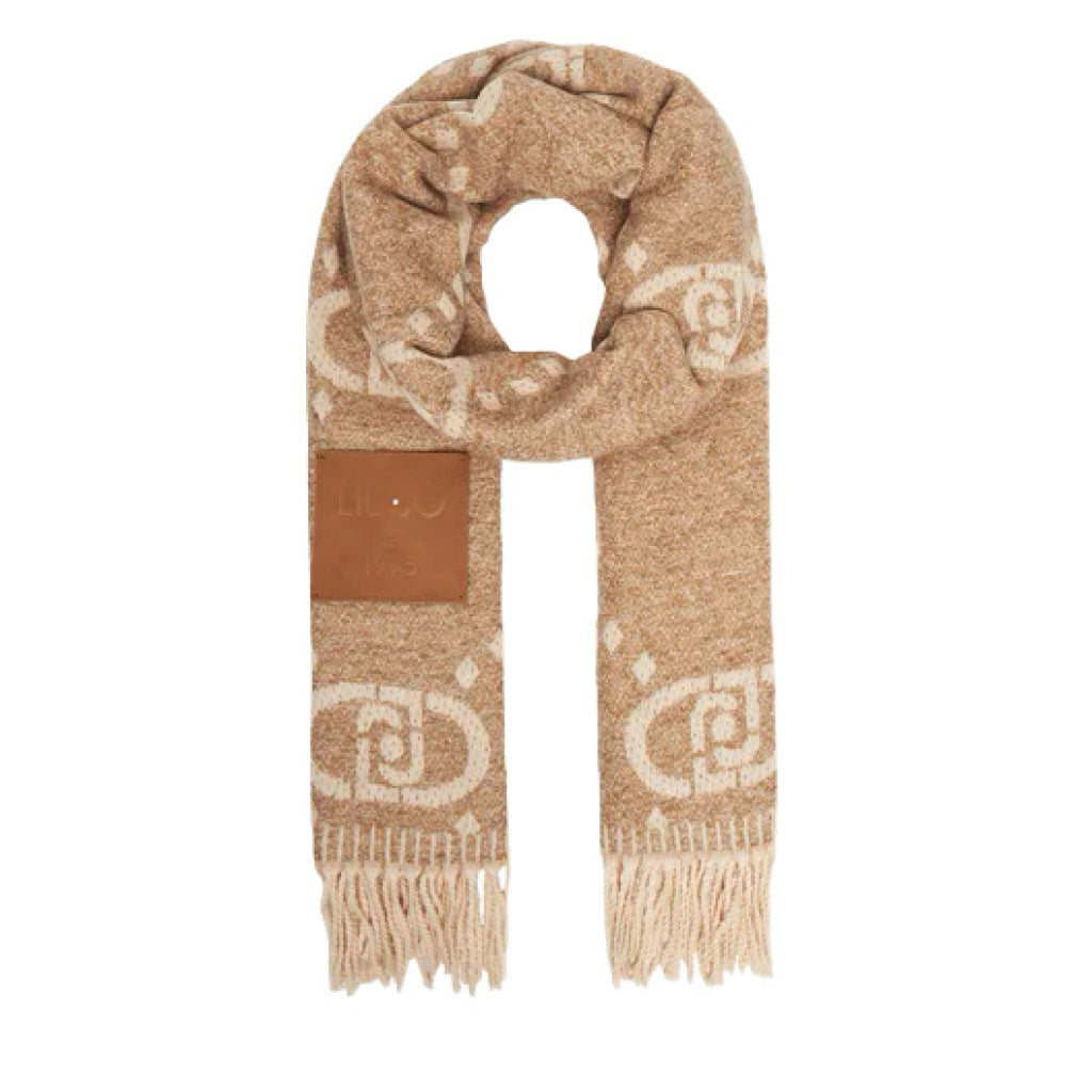 LIU-JO  STOLA MAXI OVAL  en color MARRON CLARO  (4)