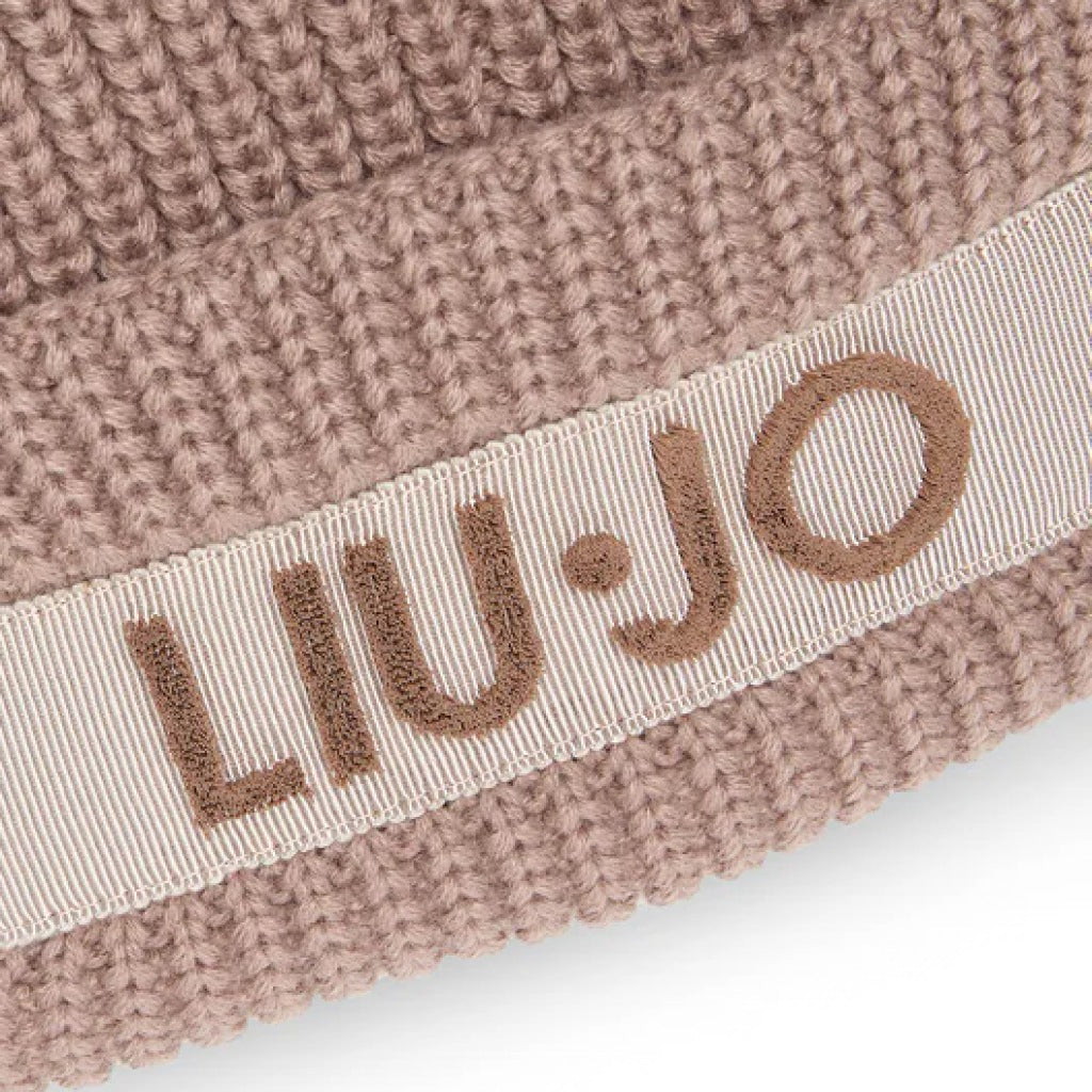 LIU-JO  BEANIE LOGO  en color MARRON  (6)