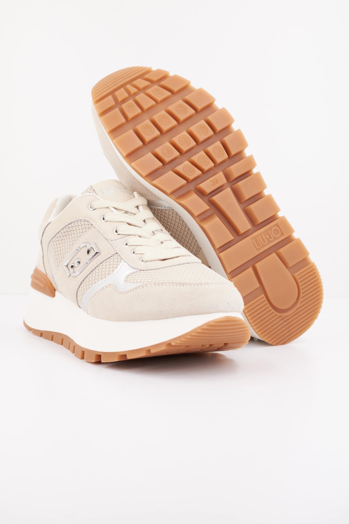LIU-JO AMAZING  BIS SNEAKER en color BEIS  (5)