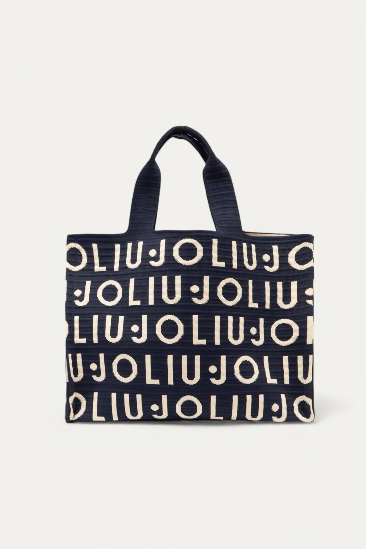 LIU-JO L TOTE KNITTED LOGO en color AZUL  (1)